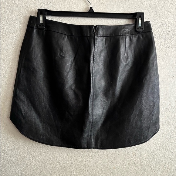 BB Dakota Casual Leather Party Mini Skirt Black 8 - Picture 5 of 16